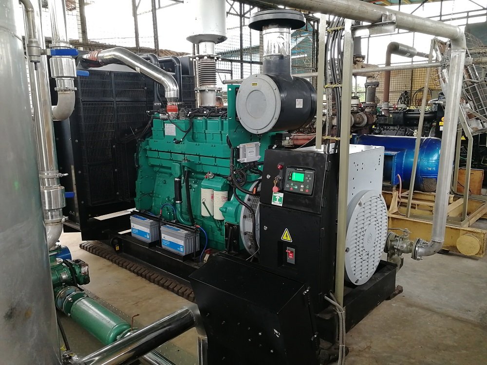 Nominaal vermogen biogasgenerator 250kVA